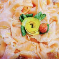 Carpaccio salmone marinato